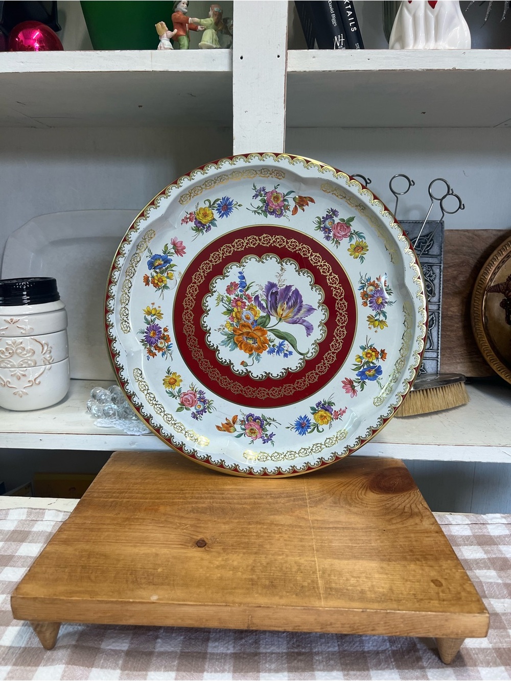 Vintage Daher decorated tray decorated ware England 11101 tin metal tray